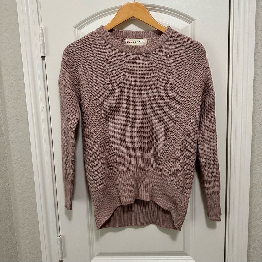 LoveCrazy Mauve Women’s Long Sleeve Sweater Size XS